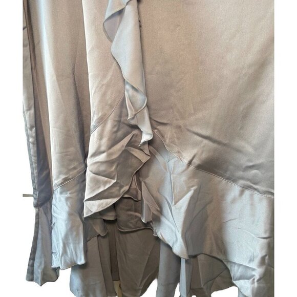 NEW Show Me Your Mumu Womens Samantha Ruffled A Line Wrap Dress Silver Luxe XS - Picture 10 of 16